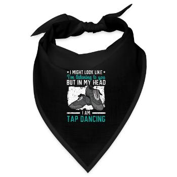 In meinem Kopf bin ich Stepptänzer Stepptänzer - Bandana Dreieckstuch - Schwarz - Vorne