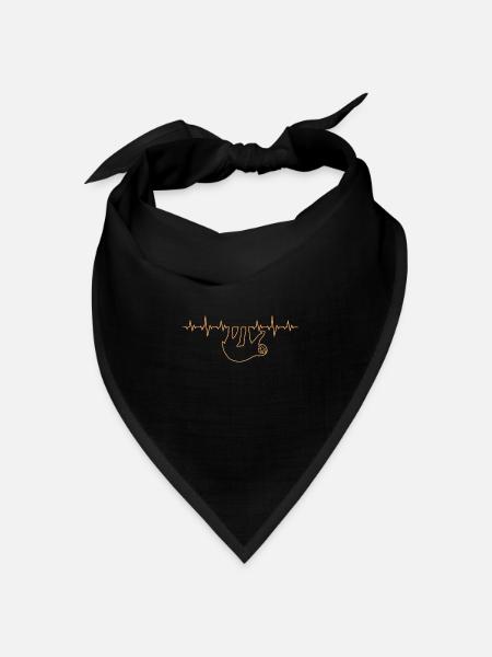 faultier - Bandana Dreieckstuch - Schwarz