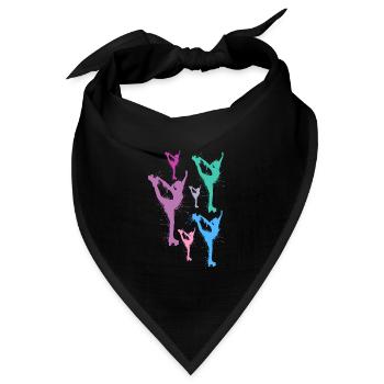 Rollschuhe Kinder Roller Skating Rollschuh Mädchen - Bandana Dreieckstuch - Schwarz - Vorne