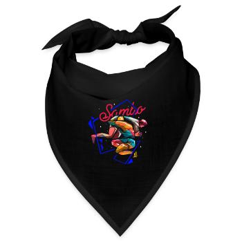 Bärenstarker Sambo Selbstverteidiger - Bandana Dreieckstuch - Schwarz - Vorne