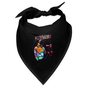 Traditionelles Kendama Turnierspiel - Bandana Dreieckstuch - Schwarz - Vorne