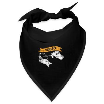 Scharfsinniger Virologe Mikroskop - Bandana Dreieckstuch - Schwarz - Vorne