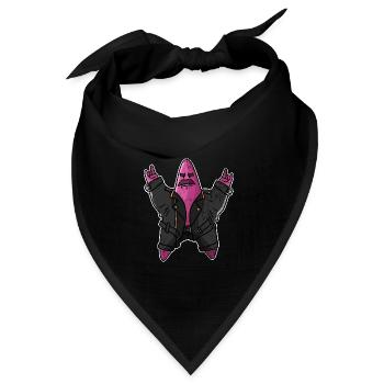 Funkelnder Seestern Korallenriff - Bandana Dreieckstuch - Schwarz - Vorne