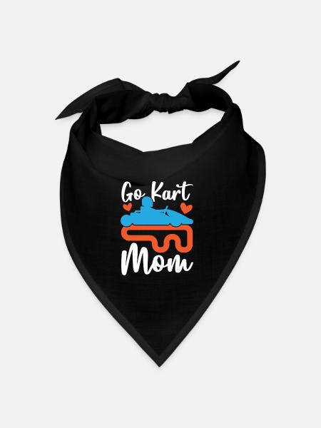 GoKart Mama Go Kart Mom - Bandana Dreieckstuch - Schwarz