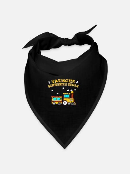 Lokomotive Kinder Geschenk Eisenbahn - Bandana Dreieckstuch - Schwarz
