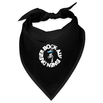 Bock auf einen Dreier - Triathlon Kreis - Bandana Dreieckstuch - Schwarz - Vorne