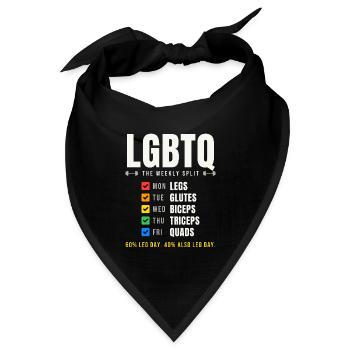 LGBTQ The Weekly Split Trainingsplan - Bandana Dreieckstuch - Schwarz - Vorne