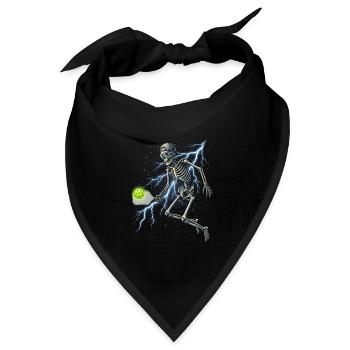 Blitzskelett-Pickleball - Bandana Dreieckstuch - Schwarz - Vorne