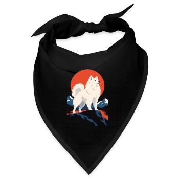 Amerikanischer Eskimohund - Bandana Dreieckstuch - Schwarz - Vorne