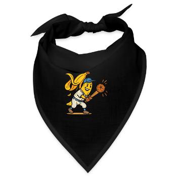 Baseball Banana - Bandana Dreieckstuch - Schwarz - Vorne