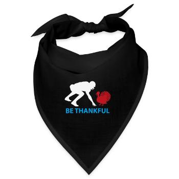 Sei dankbar, Harvest Silhouette - Bandana Dreieckstuch - Schwarz - Vorne