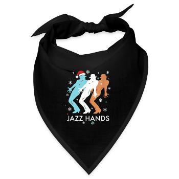 Jazz Hands Jazz Dance Tänzer Weihnachten - Bandana Dreieckstuch - Schwarz - Vorne