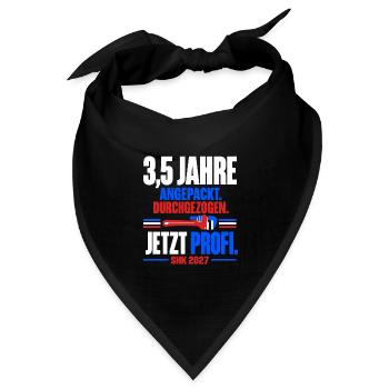 3,5 Jahre angepackt – SHK Profi 2027 - Bandana Dreieckstuch - Schwarz - Vorne