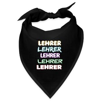 Beruf Lehrer - Bandana Dreieckstuch - Schwarz - Vorne