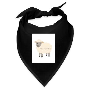 Schafe - Bandana Dreieckstuch - Schwarz - Vorne