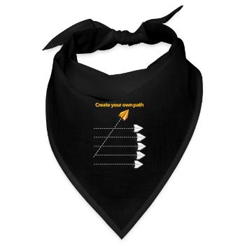 Create Your Own Path – Motivation Papierflieger - Bandana Dreieckstuch - Schwarz - Vorne