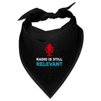 Radio noch relevant - Bandana Dreieckstuch - Schwarz - Vorne