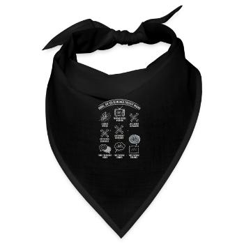 Fahrrad Dinge Die Ich In Meiner Freizeit Mache - Bandana Dreieckstuch - Schwarz - Vorne