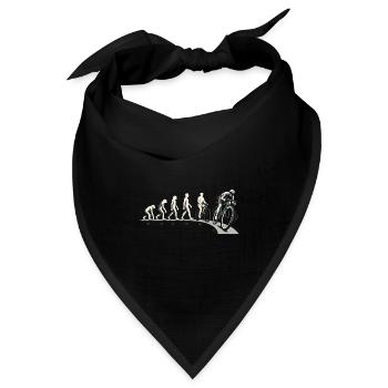 Rennrad Evolution Vom Affen Zum Radfahrer Radsport - Bandana Dreieckstuch - Schwarz - Vorne