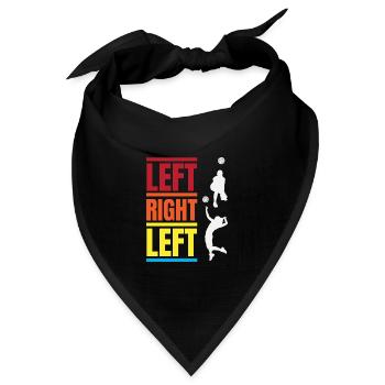 Left Right Left – Volleyball Anlauf Bunt - Bandana Dreieckstuch - Schwarz - Vorne