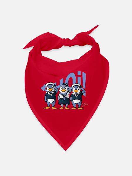 Ahoi Pinguine - Bandana - Rot - Vorne