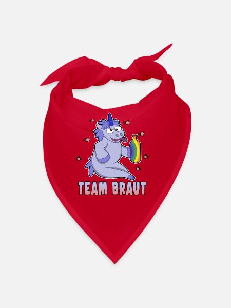 Team Braut - Bandana - Rot - Vorne