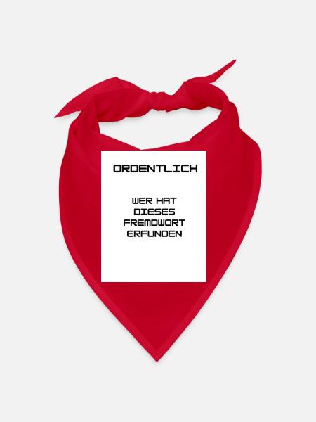 Ordnung und Sauberkeit - Bandana - Rot - Vorne