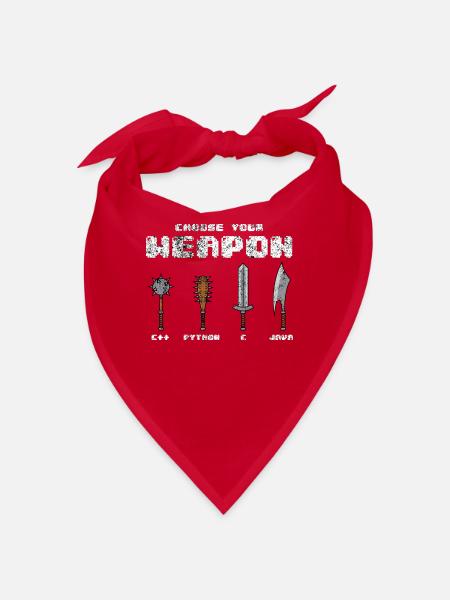 C++ Phyton C Java Software Programmer Coder Witz - Bandana - Rot - Vorne