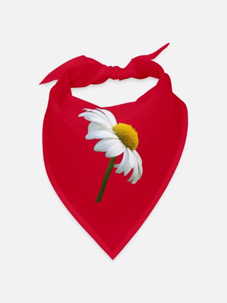 Margerite Gänseblume - Bandana - Rot - Vorne