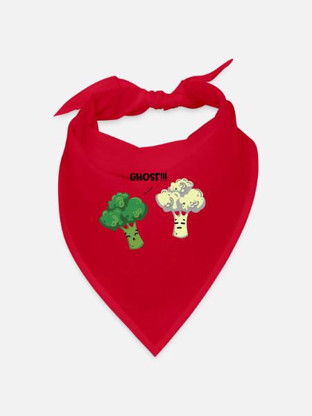 Erschrockener Brokkoli Blumenkohl - Bandana - Rot - Vorne