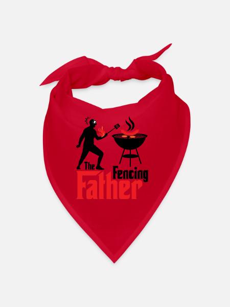 Feuriger Fechtmeister Grillabend - Bandana - Rot - Vorne