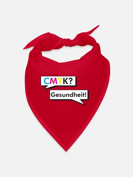 CMYK Grafiker Nerd Spruch Geschenk Shirt - Bandana - Rot