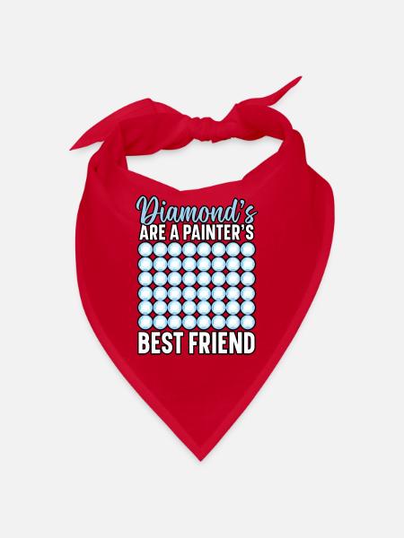 Diamantmalerei Handwerkszeug Diamantmaler - Bandana - Rot - Vorne