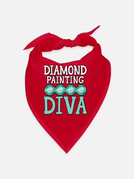 Diamantmalerei Handwerkszeug Diamantmaler - Bandana - Rot - Vorne