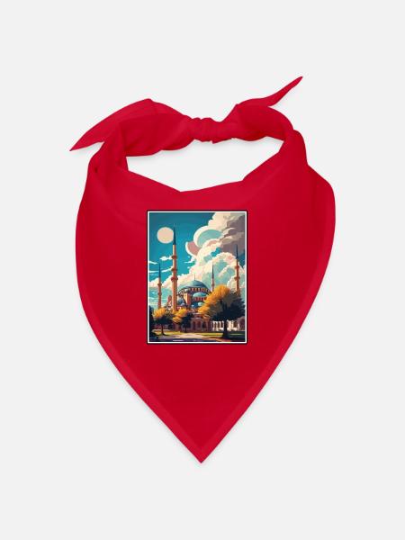Edirne Türkei Vintage Reiseposter WPA Souvenir - Bandana - Rot - Vorne