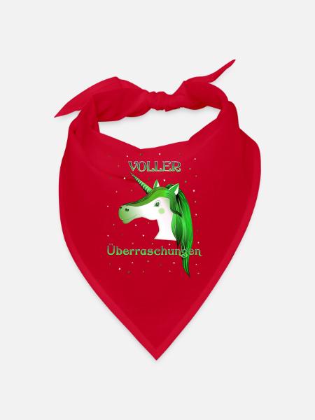 Einhorn voller Überraschungen unicorn - Bandana - Rot - Vorne