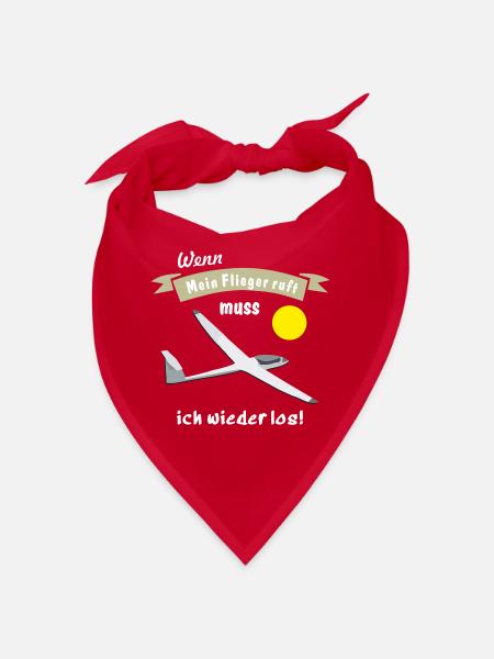 wenn mein flieger ruft - Bandana - Rot - Vorne