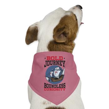 Kühne Reisen Grenzenlose Neugierde Kolumbus-Tag - Hunde-Bandana Dreieckstuch - Mauve - Vorne