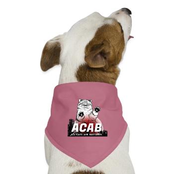 ACAB - All Cats are Bastards - Hunde-Bandana Dreieckstuch - Mauve - Vorne