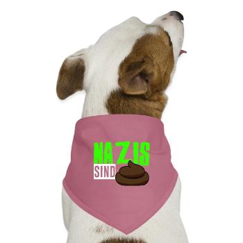 Nazis sind Scheiße I Antifa I Gegen Rechts - Hunde-Bandana Dreieckstuch - Mauve - Vorne