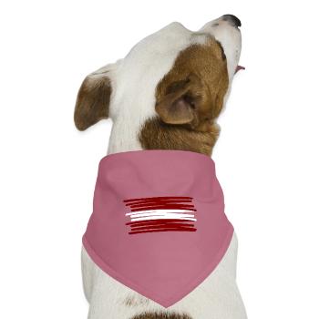 Lettland Latvia Flag Flagge painted gemalt - Hunde-Bandana Dreieckstuch - Mauve - Vorne