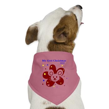 my first christmas - Hunde-Bandana Dreieckstuch - Mauve - Vorne