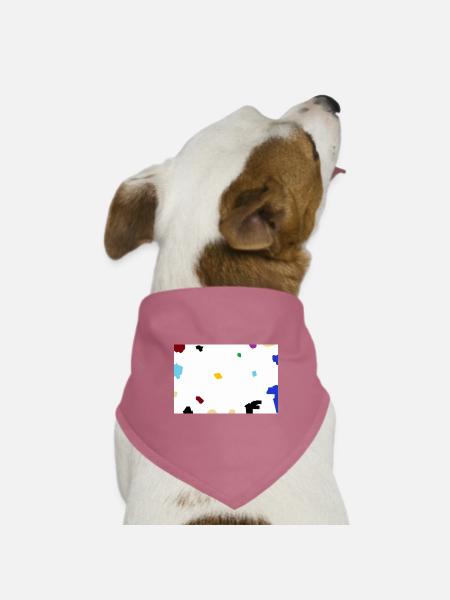 Bunte Konfetti-Abstraktion - Hunde-Bandana Dreieckstuch - Mauve