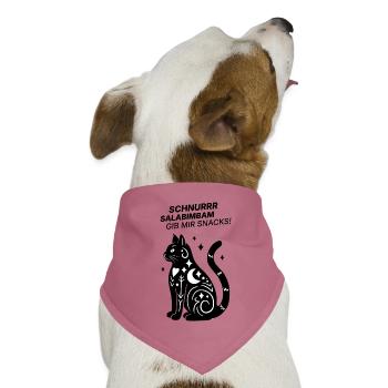Schnurrrsalabimbam - Gib mir Snacks! - Katze - Hunde-Bandana Dreieckstuch - Mauve - Vorne