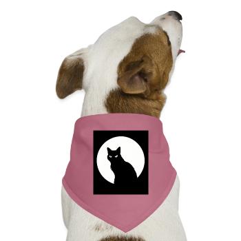 Katze Vollmond - Hunde-Bandana Dreieckstuch - Mauve - Vorne