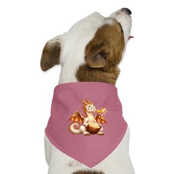 Popcorn-Drache – Feuer frei für den Filmabend - Hunde-Bandana Dreieckstuch - Mauve - Vorne