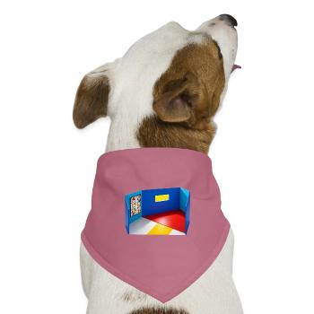 Abstrakter Raum in Primärfarben - Hunde-Bandana Dreieckstuch - Mauve - Vorne