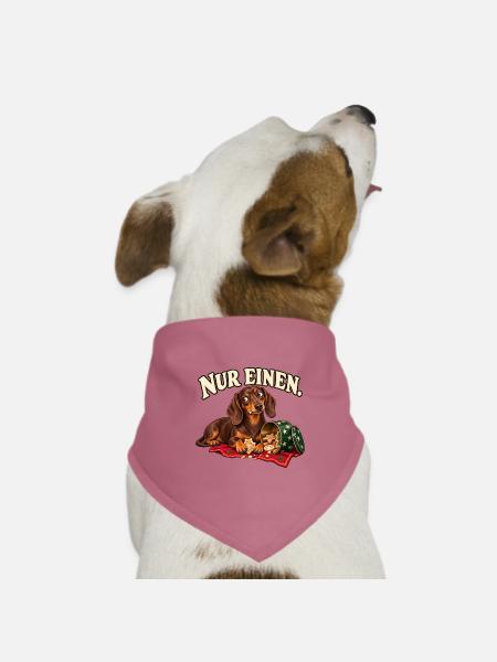 Dackel Plätzchenkontrolle – Nur einen - Hunde-Bandana Dreieckstuch - Mauve