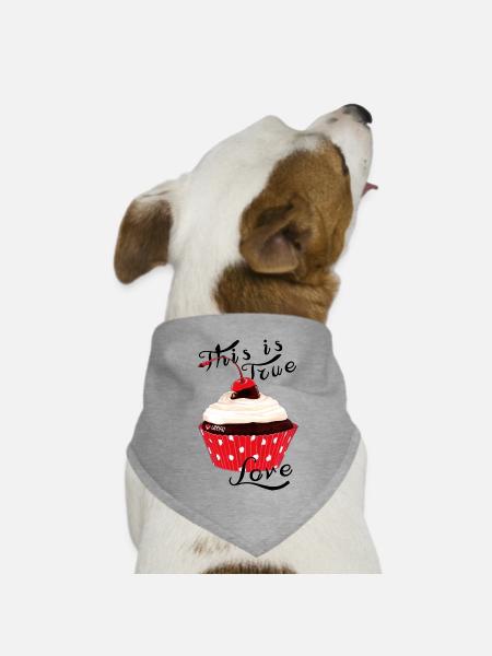 MUFFIN - Hunde-Bandana Dreieckstuch - Grau meliert
