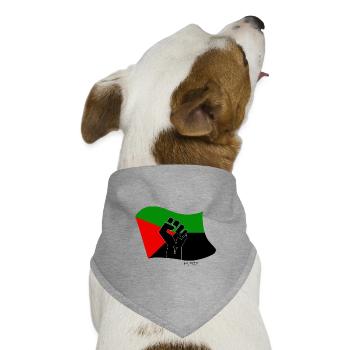 MARTINIQUE Fahnenfaust M.972 (schwarz) - Hunde-Bandana Dreieckstuch - Grau meliert - Vorne